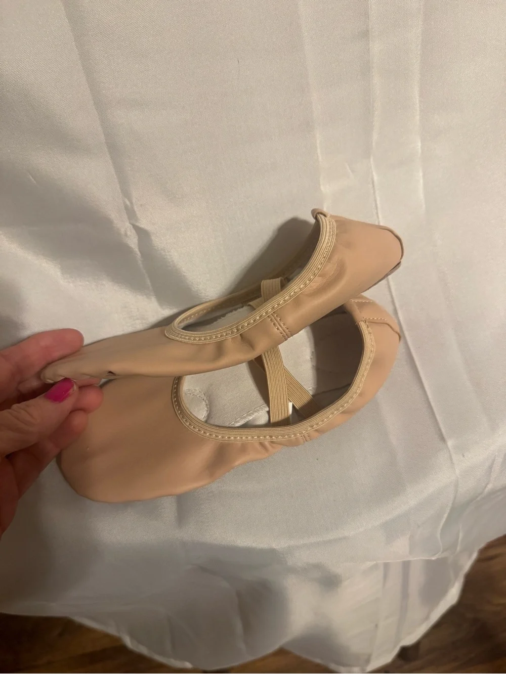 Kids Ballet Slip-On Dance Shoes in Nude